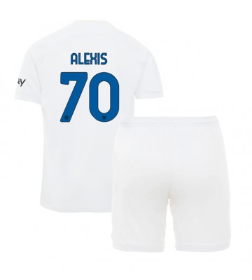 Inter Milan Alexis Sanchez #70 Vieras Pelipaita Lasten 2023-24 Lyhyet Hihat (+ Lyhyet housut)